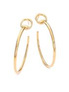 Gucci Horsebit 18k Yellow Gold Hoop Earrings/1.5