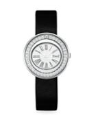 Piaget Possession Diamond, 18k White Gold & Satin Strap Bracelet Watch