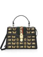 Gucci Metal Mix Sylvie Leather Top Handle Bag