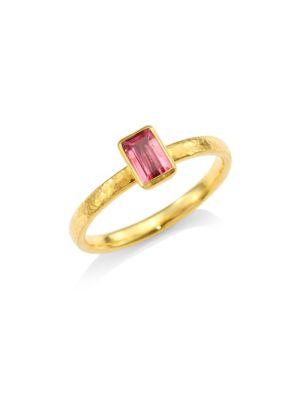 Gurhan Delicate Hue Pink Tourmaline & 24k Yellow Gold Ring
