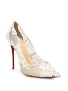 Christian Louboutin Lace & Leather Pumps