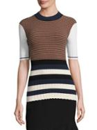 Opening Ceremony Rib-knit Striped Top