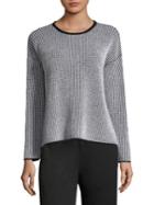 Eileen Fisher Two-tone Merino Wool Sweater