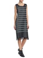 Issey Miyake Gleam Stripes Sleeveless Dress