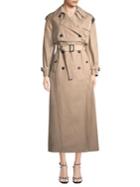 Valentino Gabardine Cut-out Trench Jacket