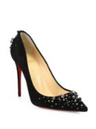 Christian Louboutin Canditate Pearly Suede Point-toe Pumps