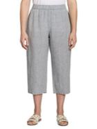 Eileen Fisher, Plus Size Plus Cropped Organic Linen Pants