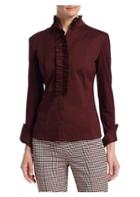 Akris Punto Ruched Front Jersey Blouse