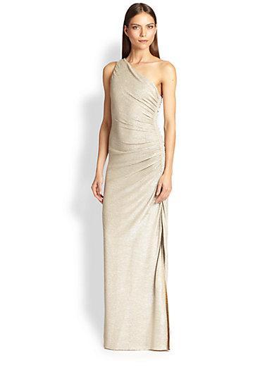 Laundry By Shelli Segal One-shoulder Gown