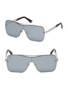 Web Square Shield Metal Sunglasses