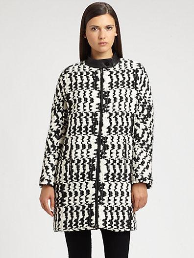 Athe Vanessa Bruno Contrast Jacquard Coat