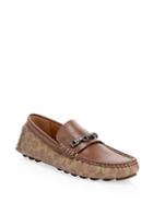 Coach Leather Chain Driver Loafers