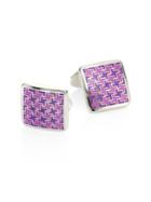 David Donahue Sterling Silver Houndstooth Cuff Link