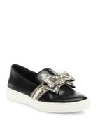 Michael Kors Collection Val Leather & Snakeskin Skate Sneakers