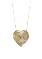 Jennifer Zeuner Jewelry Iris Andy Heart Turquoise Pendant Necklace