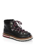 Moncler Blanche Leather Lace-up Boots