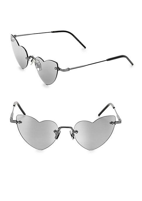 Saint Laurent 254 Loulou 50mm Heart Sunglasses