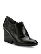 Robert Clergerie Trevor Patent Leather Wedge Oxfords