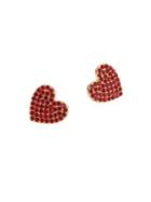 Kate Spade New York Checking In Pave Heart Stud Earrings
