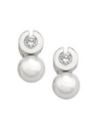 Majorica Exquisite Faux-pearl & Crystal Stacked Earrings