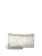 Loeffler Randall Embellished Small Leather Clutch