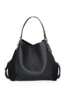 Coach Edie Mixed Leather Shoulder Bag