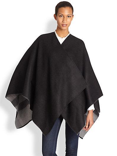 Burberry Reversible Wool Check Cape