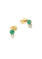 Zoe Chicco 14k Gold, Emerald & Diamond Stud Earrings