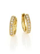 Jude Frances Classic Diamond & 18k Yellow Gold Huggie Hoop Earrings/0.5