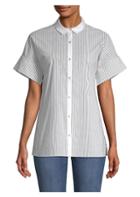 St. John Striped Short-sleeve Shirt