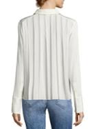 Elizabeth And James Perry Pleated Back Silk Blend Shirt