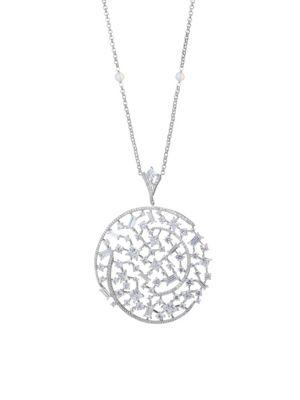 Adriana Orsini Azure Clear Crystal Pendant Long Necklace