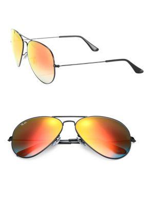 Ray-ban Metal Mirrored Aviator Sunglasses