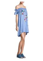 Joie Clarimonde Embroidered Mini Dress