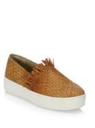 Michael Kors Collection Basketweave Leather Sneakers