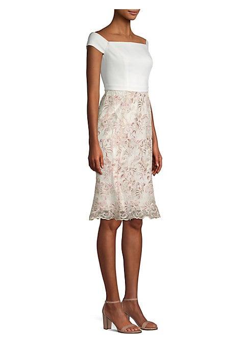 Laundry By Shelli Segal Embroidery Flounce Dress