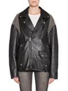 Saint Laurent Oversize Studded Leather Biker Jacket