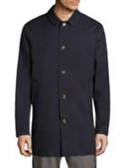 Eleventy Solid Single Breasted Trench Coat