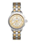 Tory Burch Tory Chronograph Two-tone Stainless Steel Bracelet Watch
