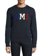 Ami Logo-print Crewneck Sweatshirt