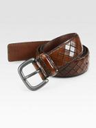 Bottega Veneta Intreccio Scolpito Woven Leather Belt