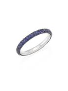 Kwiat Moonlight Blue Sapphire & 18k White Gold Band Ring