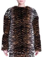 Stella Mccartney Tiger Print Faux Fur Top