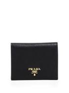 Prada Mini Saffiano Leather Bifold Wallet