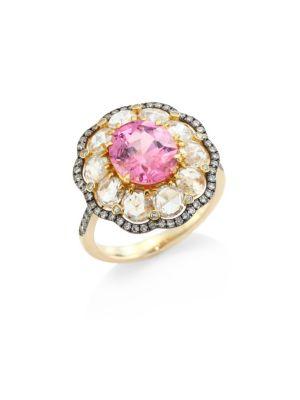 Ivy Rose-cut Diamond & Pink Spinel Ring