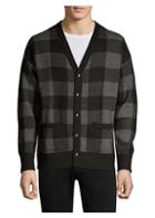 The Kooples Check Wool & Cashmere Cardigan