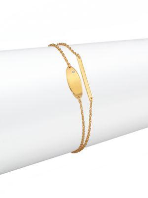 Jennifer Zeuner Jewelry Tilly Diamond Double-row Chain Bracelet