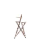 Kismet By Milka Struck Doodle Star Small Champagne Diamond Earring