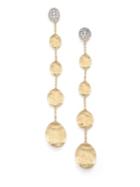 Marco Bicego Siviglia Diamond & 18k Yellow Gold Linear Drop Earrings