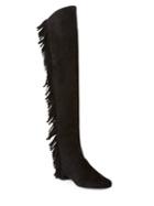 Saint Laurent Fringed Suede Over-the-knee Boots